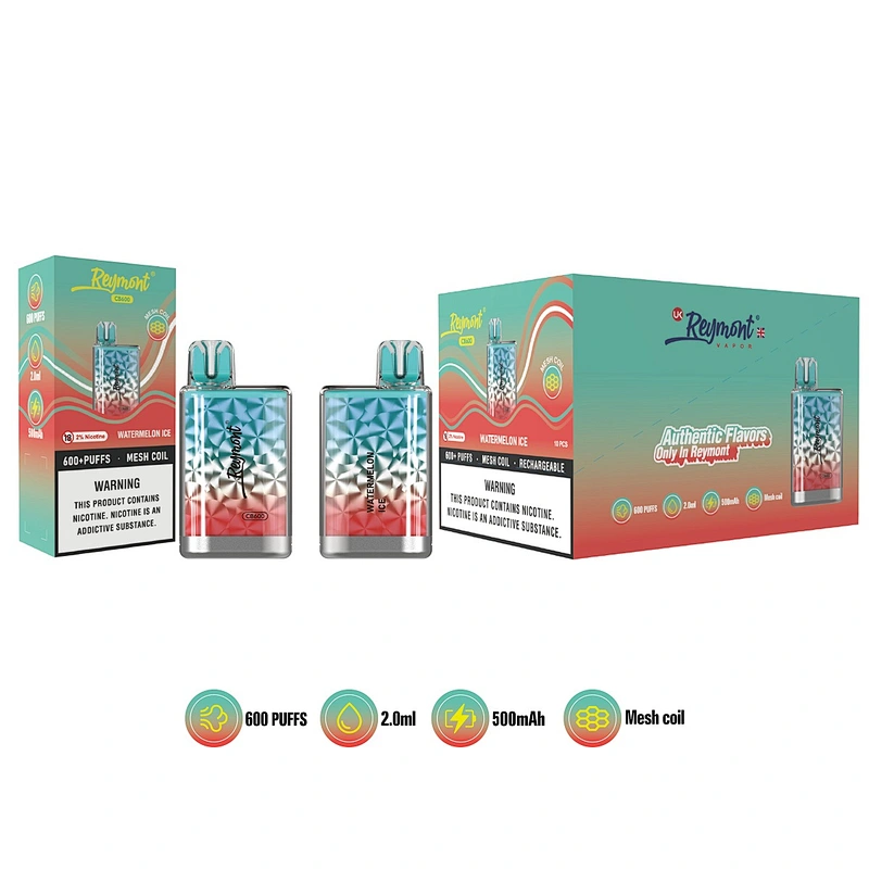 Reymont CB600 PUFFS Unbeatable Taste Crystal Box Mod Mesh Coil TPD  Available Disposable Electronic Cigarette Vape Pen